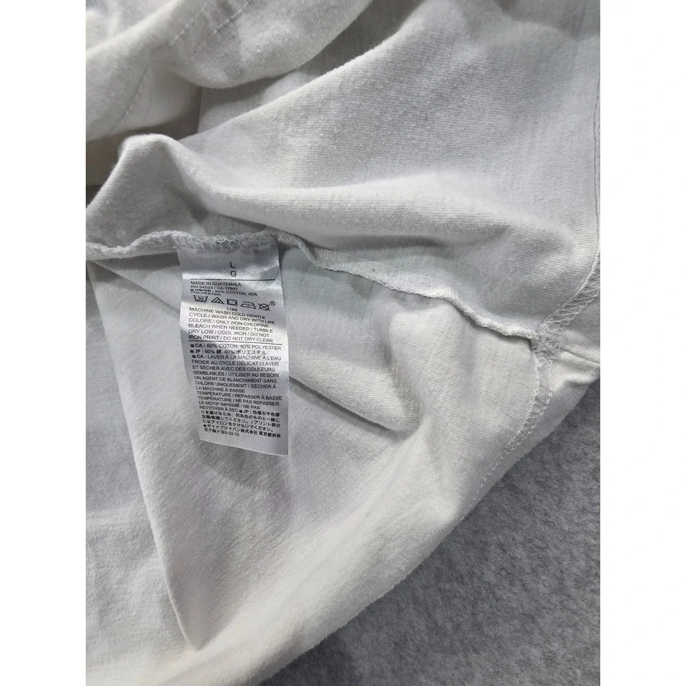 Banana Republic Mens Hot Air Balloon Graphic T-Shirt Gray Large Crew Neck Cotton